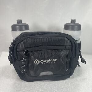 Outdoor Products - Fanny Pack W/2 Water Bottles - Adjustable Waist - 3 Pockets